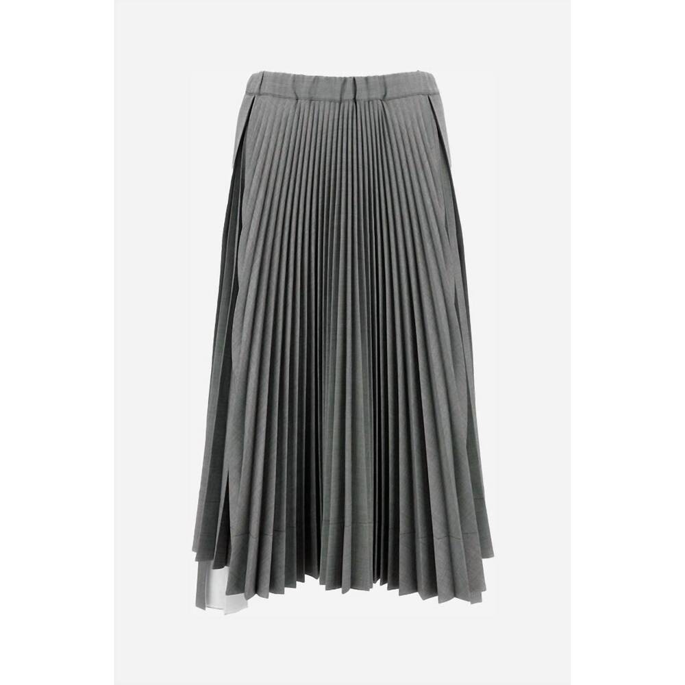 NEW PLAN C women's pleated skirt in grisaille
